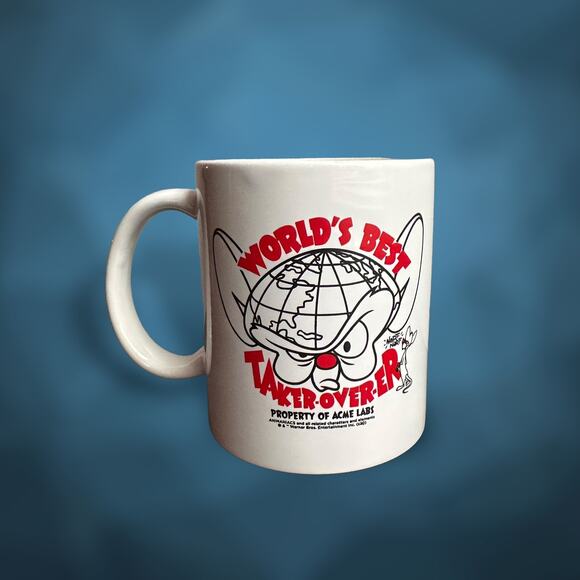 Animaniacs PINKY AND THE BRAIN WORLDS BEST Ceramic Mug LOOTCRATE Exclusive New - Picture 1 of 9